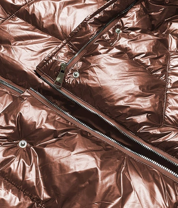 Kurtka zimowa damska trzy długości miedziana (omdl-009)