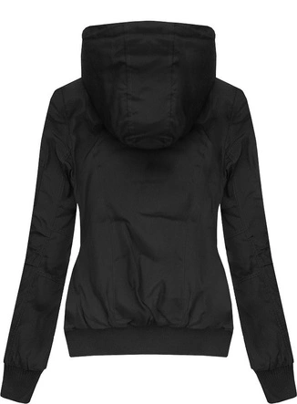 DWUSTRONNA KURTKA DAMSKA ZIMOWA BOMBER CZARNA (W712)