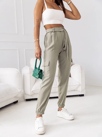 Spodnie damskie bojówki khaki (8266)