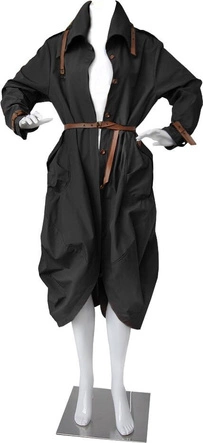 OVERSIZOWY TRENCZ CZARNY (557ART)