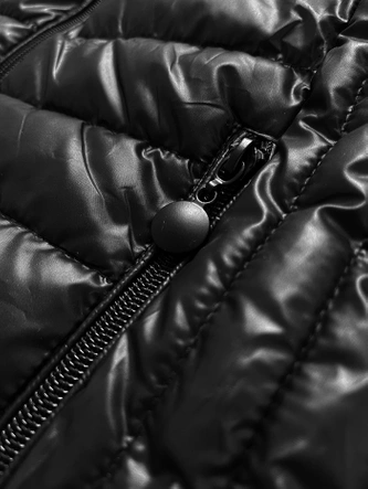 Damska kamizelka ze stójką czarna (B8233-1)