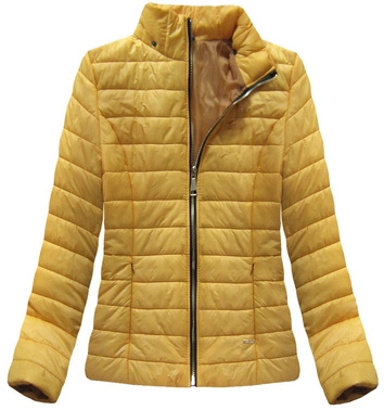 KRÓTKA PIKOWANA KURTKA ŻÓŁTA (262ART)