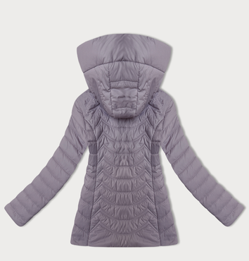 Pikowana kurtka damska z kapturem J Style jasny wrzos (16M9238-35)
