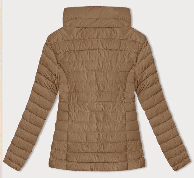 Przejściowa pikowana kurtka damska camel (16M9109-84)