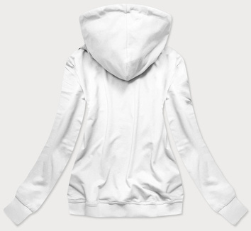 Damska bluza sportowa z kapturem biała (n4596)