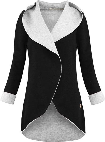 NARZUTKA BLUZA SWEETISSIMA CZARNO-SZARA (8103-6)