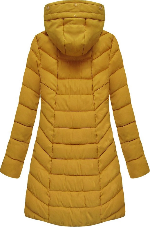 PIKOWANA KURTKA Z KAPTUREM ŻÓŁTA (B2645)