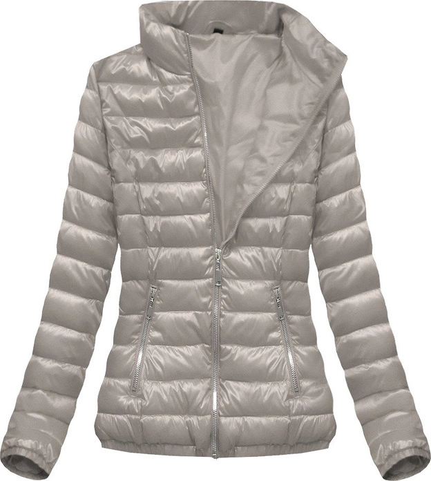 BŁYSZCZĄCA KURTKA ZE STÓJKĄ SZAMPAŃSKA (B2673)