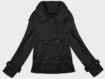 Kurtka z klapami na podszewce czarna (1802#-1)