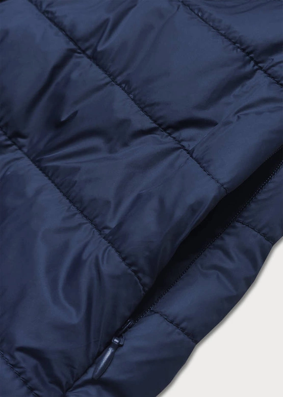 Dwustronna kamizelka z kapturem granatowa (16M9066-215)