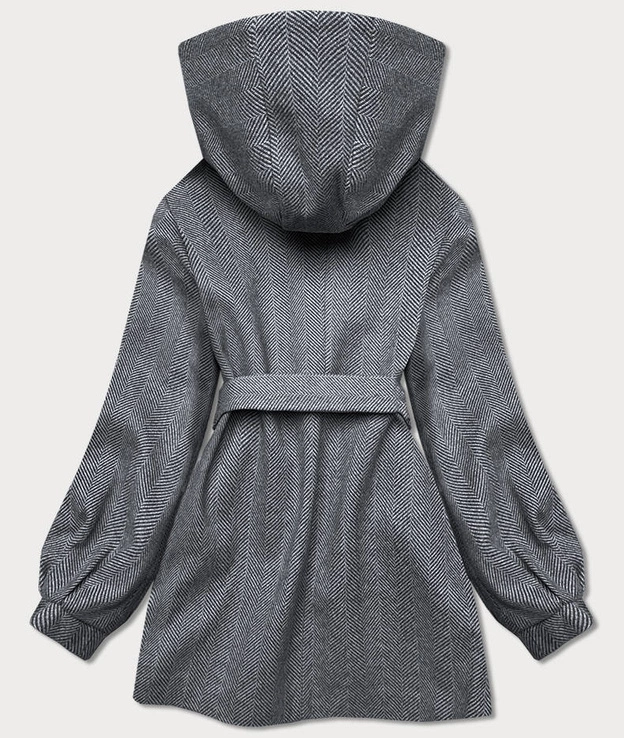 ROZKLOSZOWANA KURTKA DAMSKA SZARA JODEŁKA (2726)