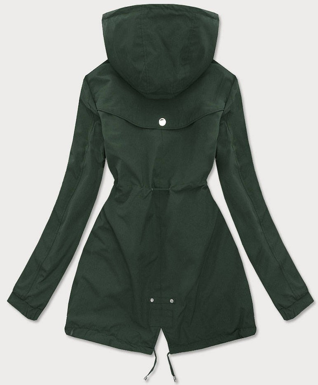 DWUSTRONNA KURTKA PARKA DAMSKA KHAKI/KROPKI (W662)