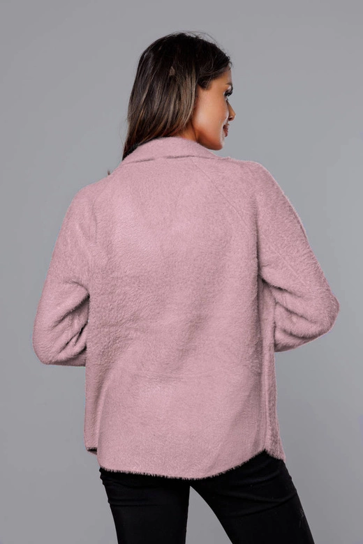 Krótka narzutka alpaka blady róż (CJ65)