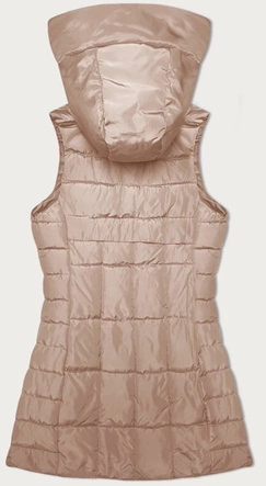 Bezrękawnik damski z kapturem S'West  jasny beż (B8226-51)