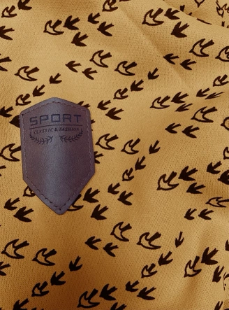 Sportowa bluza z kapturem w jaskółki żółta (2309)