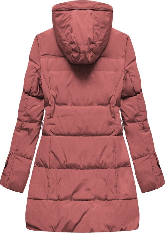 KURTKA Z KAPTUREM I KIESZENIAMI RÓŻOWA (X1266X)