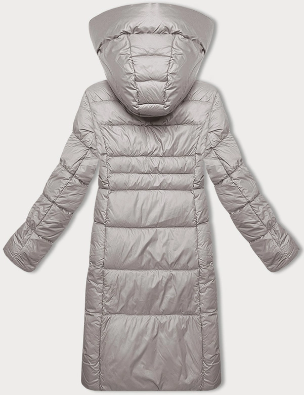 Zimowa kurtka damska z kontrastową podszewką Glakate szara (LU-238152#)