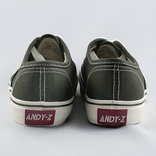 Sznurowane tenisówki damskie khaki (a8865)