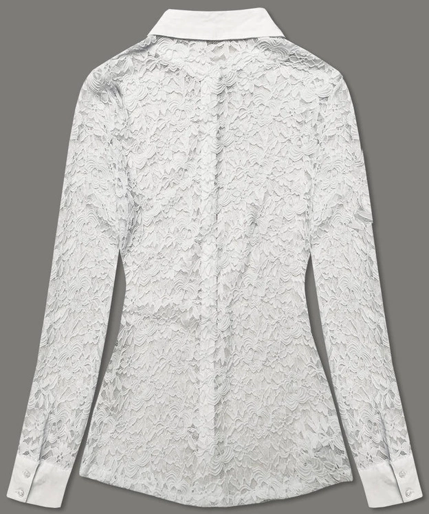 Koronkowa bluzka damska ecru (SSH16292)