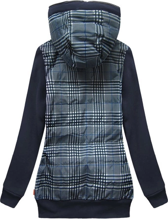 BLUZA OCIEPLONA FUTERKIEM GRANATOWA (671A)