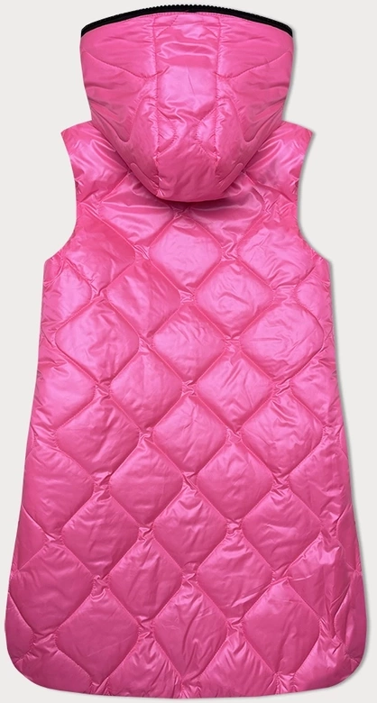 Kamizelka damska z ozdobnym pikowaniem różowa (B8230-83)