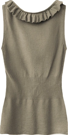 SWETERKOWA BLUZKA NA RAMIĄCZKACH KAKAOWA (1526)