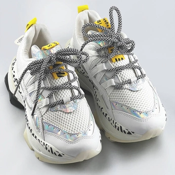 Damskie sneakersy panterka białe (bx1827-sp)