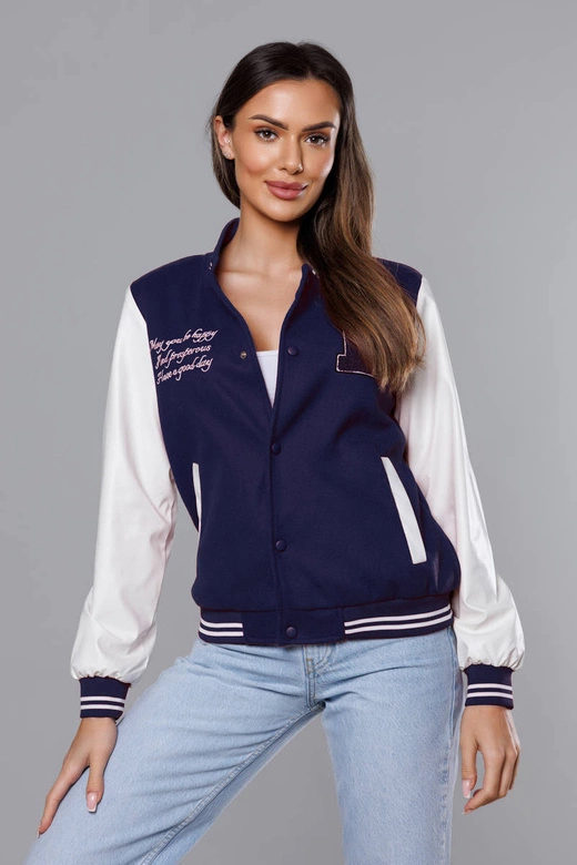 Kurtka damska bomber granatowa (16M9067-215)