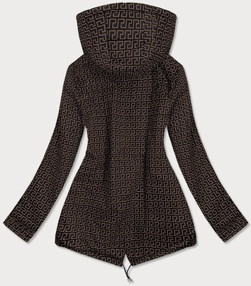 Dwustronna kurtka damska granatowo-brązowa (w507big)