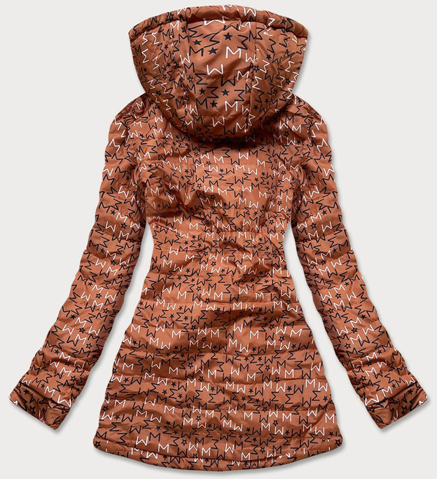 Damska kurtka parka/pikowana dwustronna khaki (can-621)
