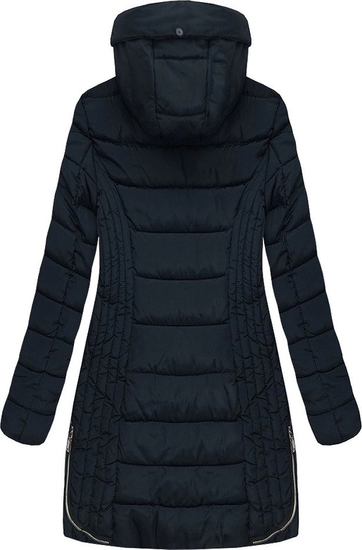 PIKOWANA KURTKA Z KAPTUREM GRANATOWA (B2632-30)