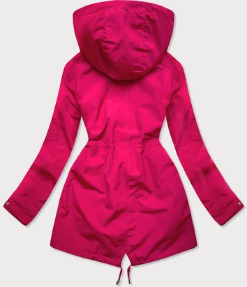 Dwustronna kurtka parka damska różowa (w580)