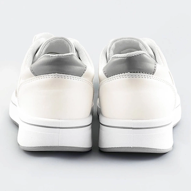Sportowe buty damskie biało-szare (ad-587)