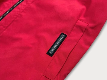 Prosta damska kurtka czerwona (b8017-4)