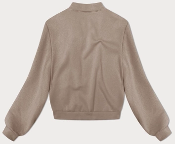 Dzianinowa bluza z różami beżowa (16023)