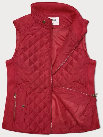 Kamizelka damska z elastycznymi wstawkami J Style czerwona (11Z8152)