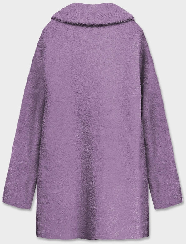 Krótka wełniana narzutka alpaka fiolet (7108-1)