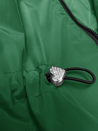 Kurtka damska z kapturem Miss TiTi zielona (2832)