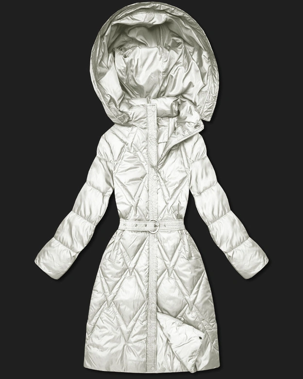 Pikowany płaszcz przejściowy z kapturem Goodlookin ecru (Y3-9215-12)