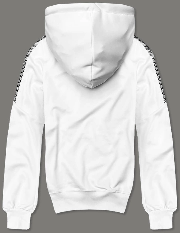 Męska bluza z kapturem biała (8B1100-1)