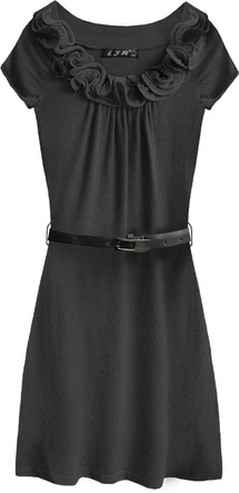 SWETERKOWA SUKIENKA MINI CZARNA (1520)