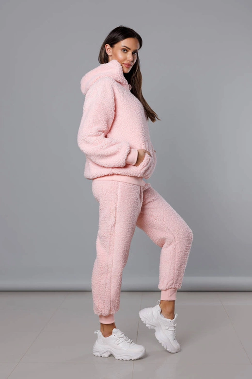 Ciepły komplet dresowy damski miś różowy (YP-1104)