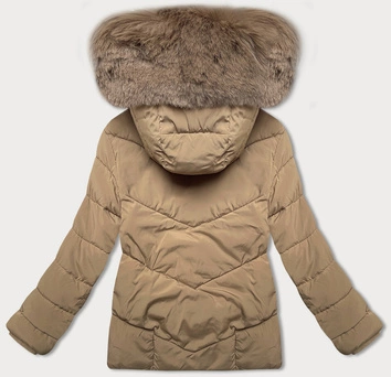 Luźna przejściowa kurtka damska bombka J Style beżowy (16M9181-62)