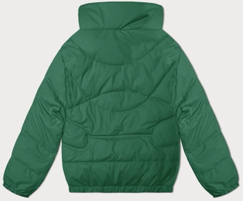 Pikowana kurtka ze stójką Miss TiTi zielona (2481)