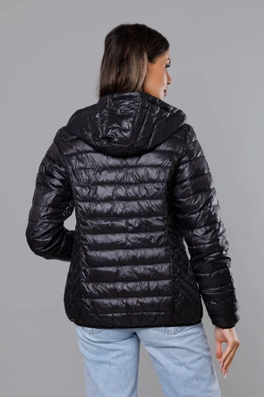 Przejściowa pikowana kurtka damska czarna (5M785-392)