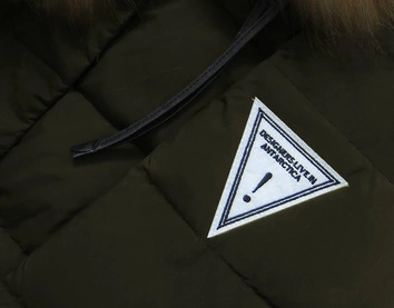 KURTKA Z PUCHEM NATURALNYM KHAKI (8062)