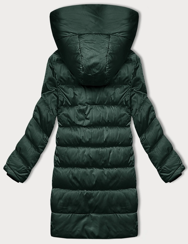 Zimowa pikowana kurtka damska S'west ciemny zielony (B8273-10)