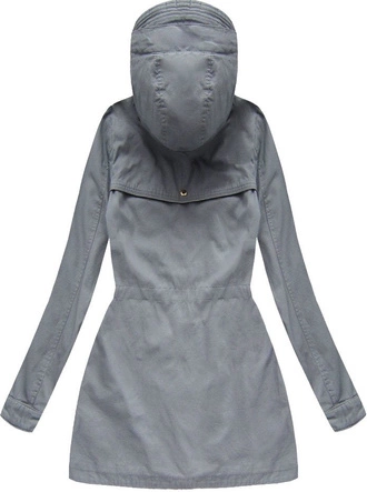 BAWEŁNIANA PARKA Z KAPTUREM SZARA (W158)