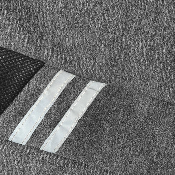 Krótkie spodenki męskie z odblaskowymi wstawkami ciemnoszare (8K280-5)