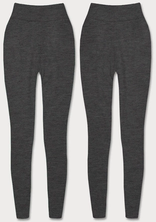 Grube bawełniane legginsy szary ciemny (YW01002-A2)